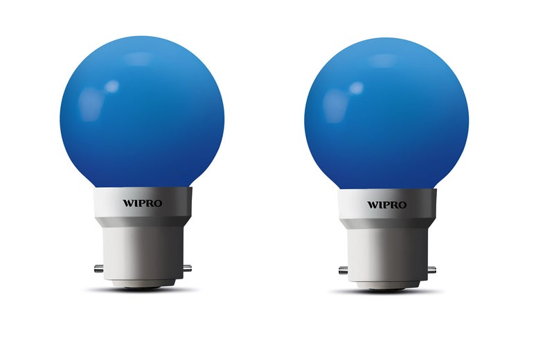 Wipro Glass Safelite N10004 B22 0.5-Watt Led Night Lamp (Pack of 2, Blue) - Image 2