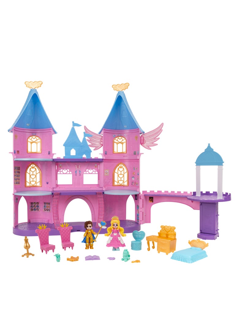 Jazwares Royale High Castle Campus Playset with 3 Floors and 2 3-Inches Figure Dolls | Exclusive Virtual Item Code Included | Collectible Playset | For Fans, Gamers & Collectors! | Official Licensed Product  - Image 2