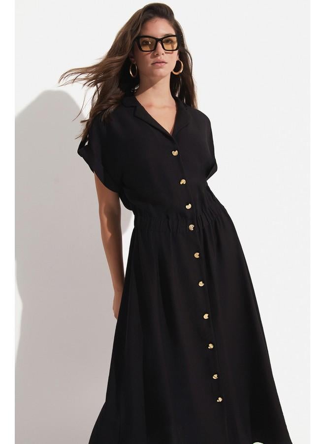 جون فستان ميدي بأزرار - Image 2