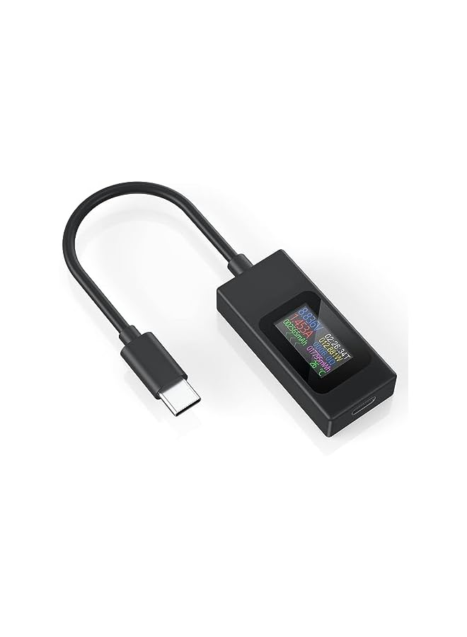 promass USB C Power Meter Testers, Type C Voltage and Current Tester Meter, USB C Voltage Current Voltmeter Amp Volt Ammeter Detector USB Cable Charger Indicator - Image 2