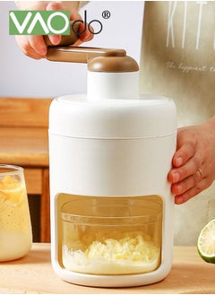 VAOdo 4PCS Shaved Ice Machine Manual Hand Crank Small Ice Crusher Machine for Home Use Portable Snow Cone Machine Ice Shaver Machine Slushy Maker Machine for Fast Coarse Fine Chips Slushies  - Image 2