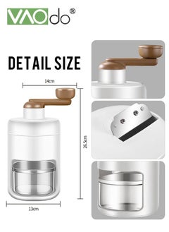 VAOdo 4PCS Shaved Ice Machine Manual Hand Crank Small Ice Crusher Machine for Home Use Portable Snow Cone Machine Ice Shaver Machine Slushy Maker Machine for Fast Coarse Fine Chips Slushies  - Image 5