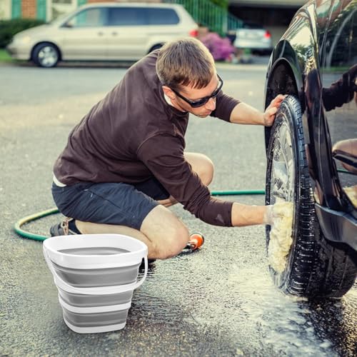 URBANFIX Plastic Collapsible Bucket 2.6 Gal/10L, BPA-Free - Space-Saving, Portable Foldable Water Pail for Versatile Use, Home, Outdoors, Car Wash, Camping, Fishing - Blue, Single Pack - Image 4