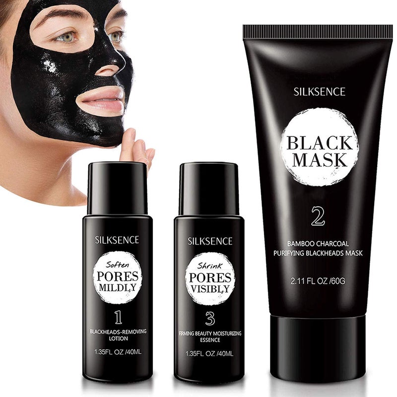 NEW Upgraded 3-Step Blackhead Treatment System - Blackhead Mask Blackhead Remover Mask With Removing Lotion And Moisturizing Essence(140g) - Image 1