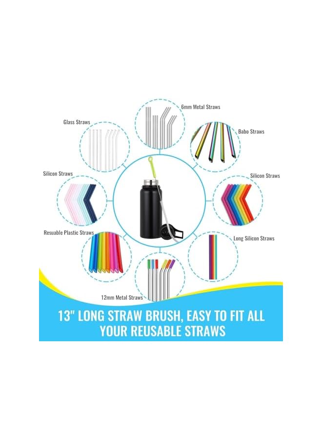 promass 5PCS Bottle Brush Set, Long Bottle Brush Sports Water Bottles with Straw Brush, Kettle Spout/Lid Cleaner Brushes for Narrow Neck Wide Mouth Water Bottle Beer Wine Baby Bottle - Image 4