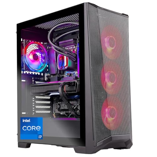 Skytech Gaming Chronos Gaming PC Desktop – Intel Core i7 13700K 3.4 GHz, NVIDIA RTX 4070, 1TB NVME SSD, 32GB DDR5 RAM RGB, 750W Gold PSU, 360mm AIO, 11AC Wi-Fi, Windows 11 Home 64-bit,Black - Image 1