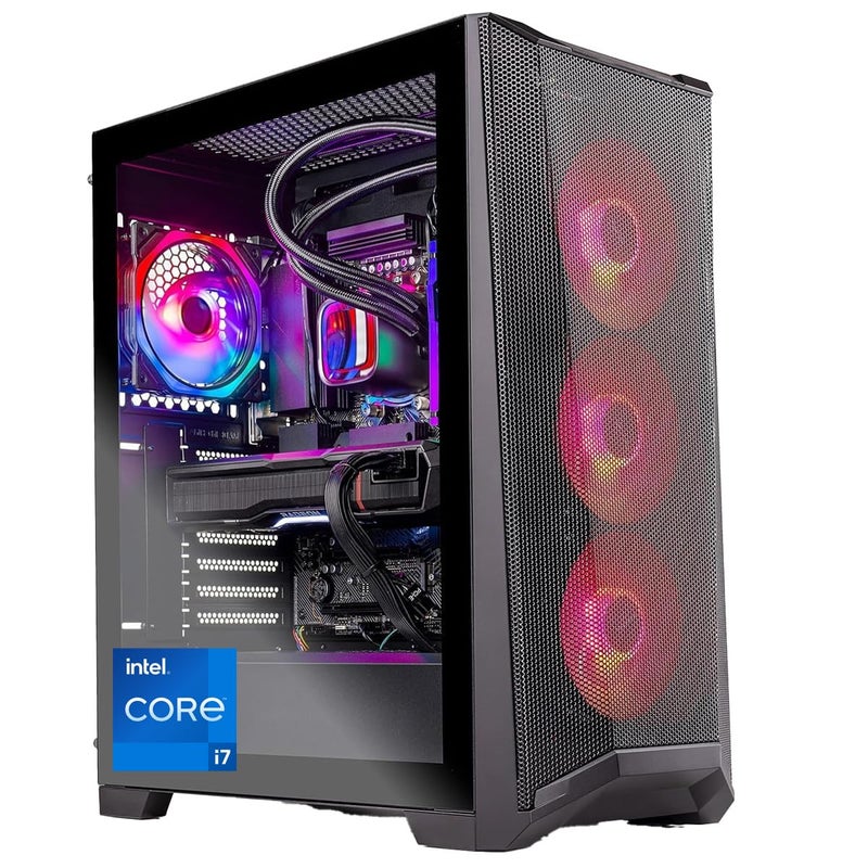 Skytech Gaming Chronos Gaming PC Desktop – Intel Core i7 13700K 3.4 GHz, NVIDIA RTX 4070, 1TB NVME SSD, 32GB DDR5 RAM RGB, 750W Gold PSU, 360mm AIO, 11AC Wi-Fi, Windows 11 Home 64-bit,Black - Image 3