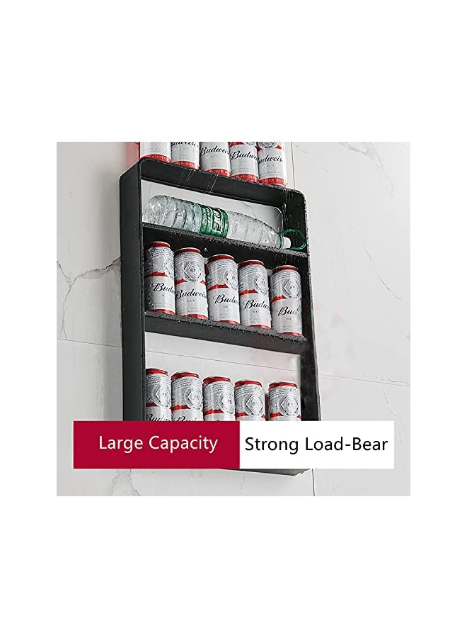 Raxoom Tier Bathroom Shelf Wall Mounted，Self Adhesive Shower Shelves,Stainless Steel Wall Hanger Storage Rack，Bathroom Organizer Shelf Over The Toilet,Utility Shelves for Living Room Kitchen (White) - Image 4