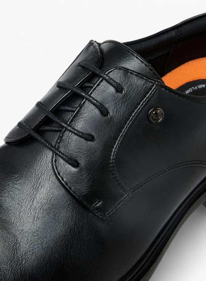 لو كونفورت Solid Lace-Up Derby Shoes