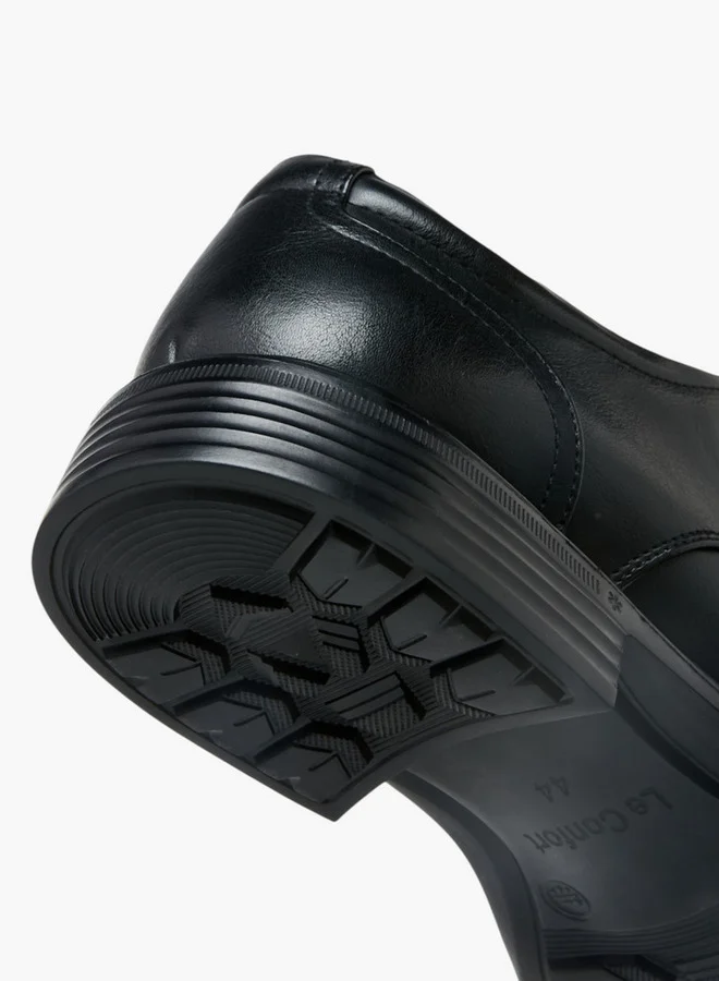 لو كونفورت Solid Lace-Up Derby Shoes