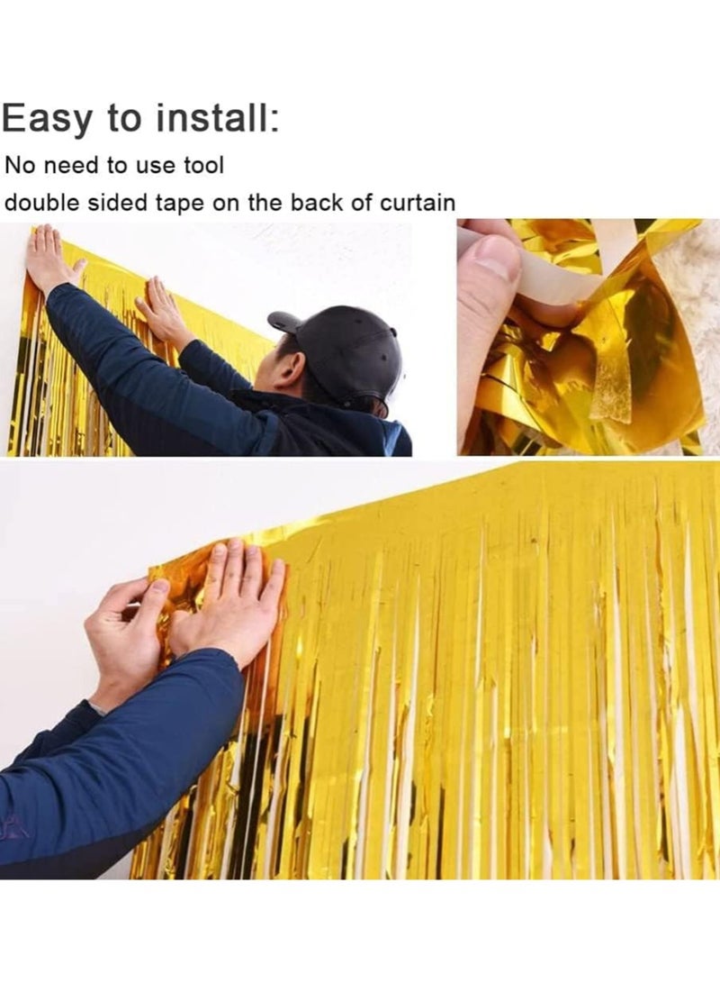 Shine Foil Curtain 2M x 1M Backdrop Tinsel Curtain Metallic For birthday, graduation and new baby parties - Image 3