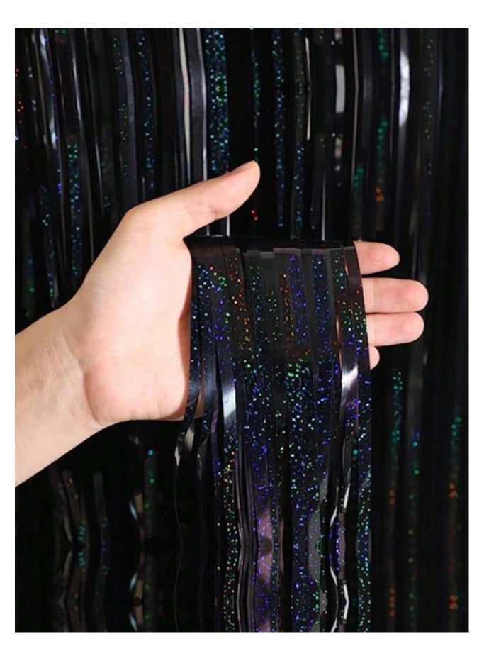 Shine Foil Curtain 2M x 1M Backdrop Tinsel Curtain Metallic For birthday, graduation and new baby parties - Image 2