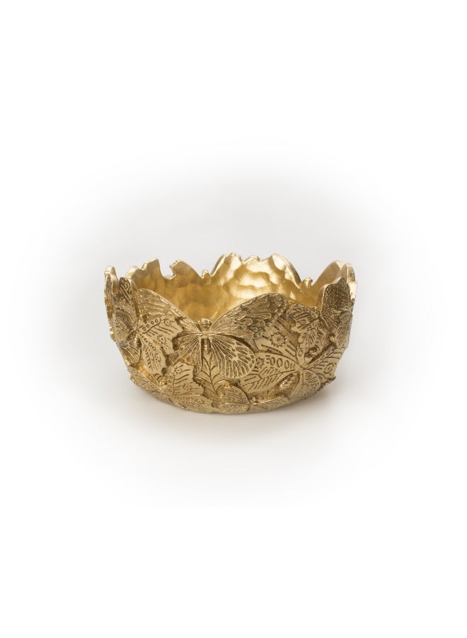 Halfpound Resin serving bowl, sweets and nuts, embossed with butterflies, 21 cm, height 10.5 cm - Image 3