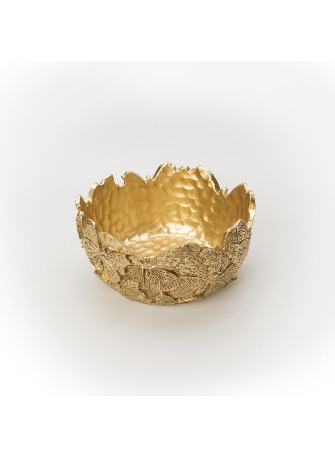 Halfpound Resin serving bowl, sweets and nuts, embossed with butterflies, 21 cm, height 10.5 cm - Image 4