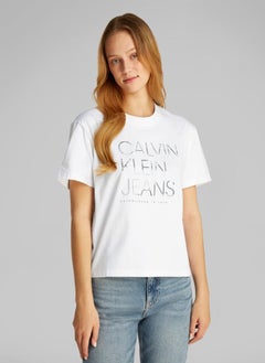 Calvin Klein Jeans Logo Detail Knitted T-Shirt  - Image 1