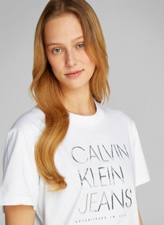 Calvin Klein Jeans Logo Detail Knitted T-Shirt  - Image 3