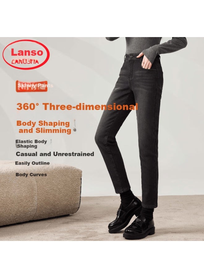 Langsha Women's Jeans,  New Style, Thin For Spring And Autumn, High-waisted, Slim-fit, Skinny Pants, Slimming, Stretchy, Straight-leg Trousers
