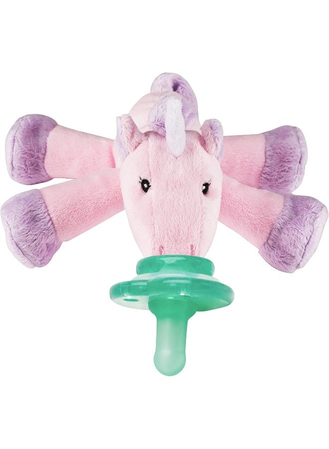 نوكومز Paci-Plushies Shakies - Unicorn Pacifier Holder and Rattle (2 in 1) - Image 1