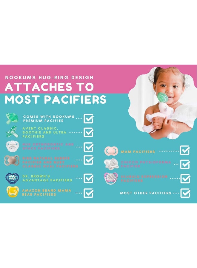 نوكومز Paci-Plushies Shakies - Unicorn Pacifier Holder and Rattle (2 in 1) - Image 3
