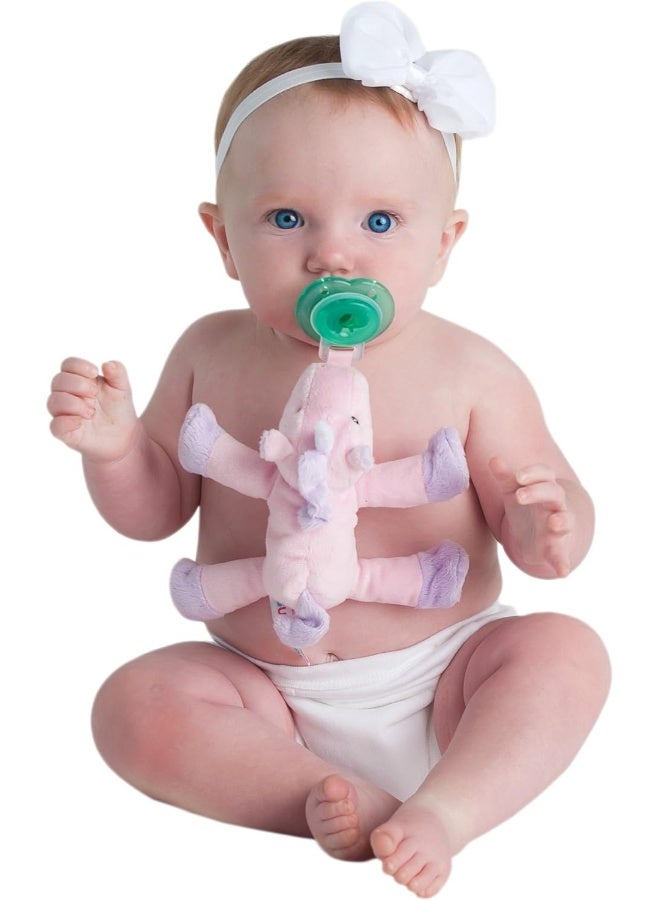 نوكومز Paci-Plushies Shakies - Unicorn Pacifier Holder and Rattle (2 in 1) - Image 2