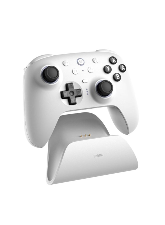 8Bitdo Ultimate 2 Bluetooth Controller for Switch/Switch 2 & Windows PC, Switch Pro Controller with TMR Joysticks, Switchable Hall Effect/Tactile Triggers, Vibration and Motion Control - White - Image 3