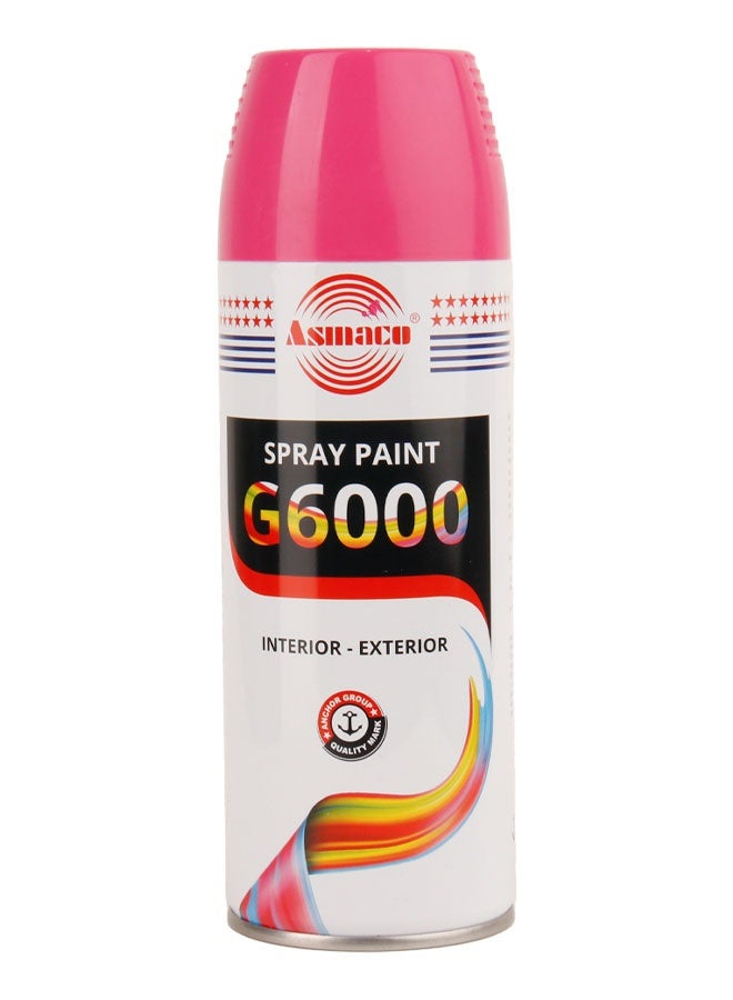 Asmaco G6000 Multi-Purpose Spray Paint 400ml – Pink Color with High-Quality Finish for Interior and Exterior Use - Image 1