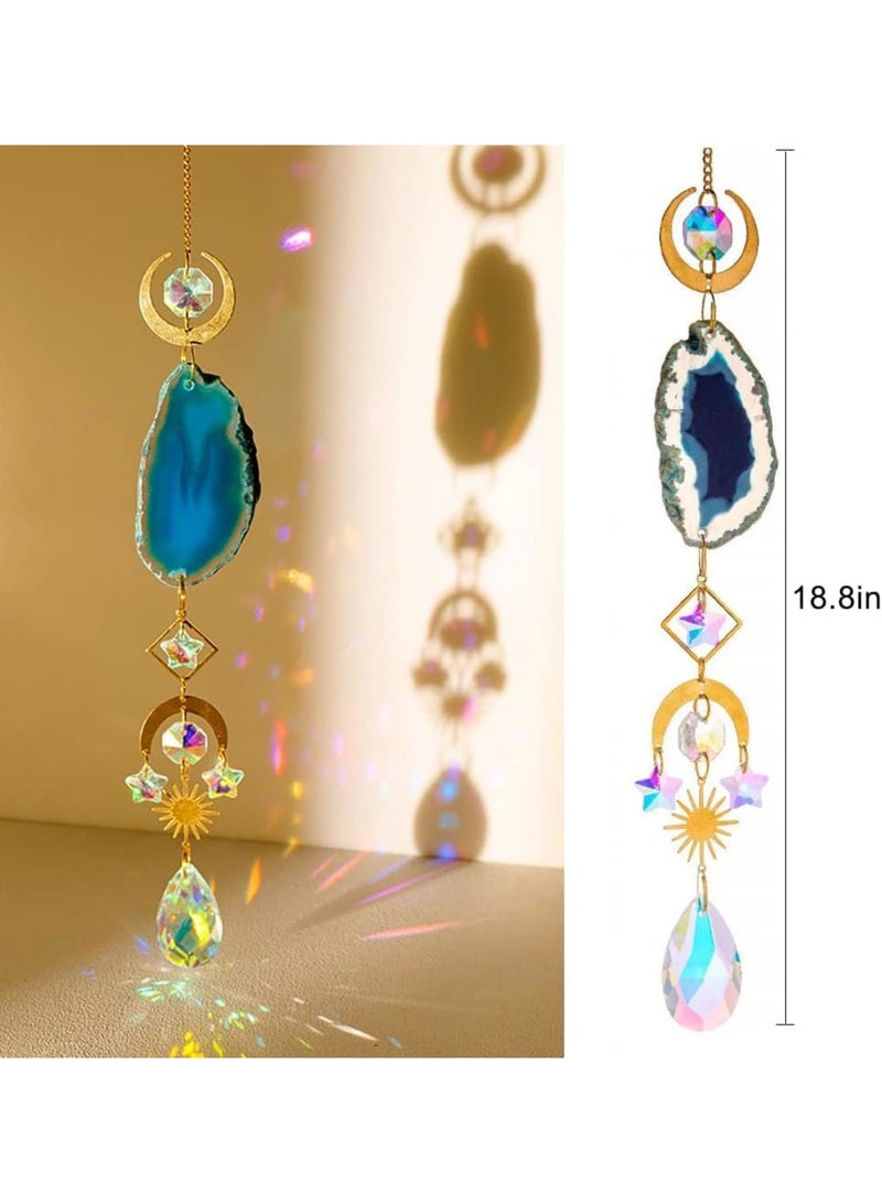 Cobest Set of 6 Crystal Sun Catchers, Window Hanging, Rainbow Sun Catcher with Chain Pendant Ornament Crystal Balls, for Home Wedding Gifts Decoration, Window Suncatchers Chandelier Parts - Image 5