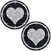 MEAJOO 2PCS Sparkling Car Cup Holder Coaster 275 Inch Silicone Insert NonSlip Shockproof Universal Auto Interior Accessories for Women Girls Black White - Image 2
