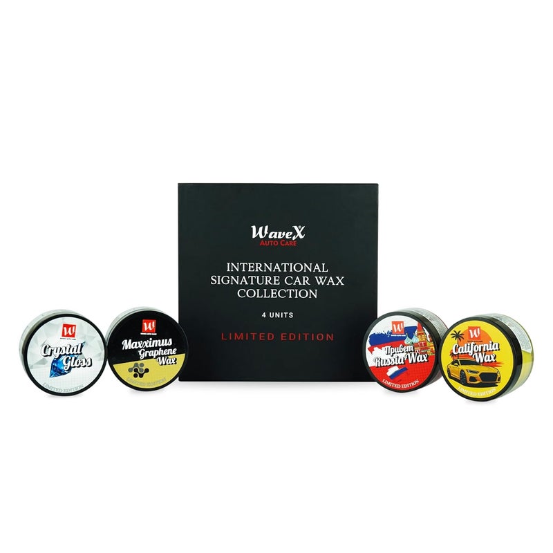 Wavex International Signature Car Wax Collection | Limited Edition | (Contains Premium California, Russia, Maxximus Graphene, Crystal Gloss) – 4x 50g - Image 4