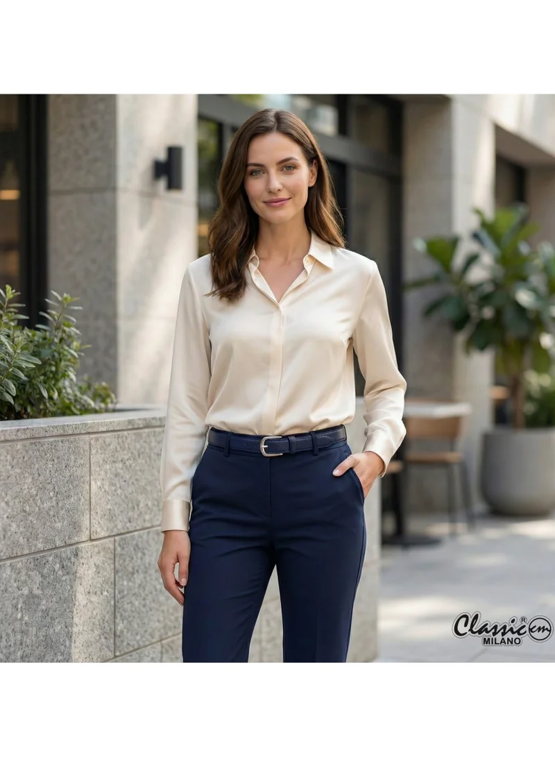 Classic Milano Blue (SGPU24) Classic Milano Women's Belt with Gift Box; Faux Leather Ladies Belt for Dresses, Jeans & Gowns; Stylish Womens Belt; Adjustable Girls Belt; Belt for Women | Full Length: 110 CM (Free Size - Fits up to the waist of 40 Inches / 100 CM) for Women | Best Price UAE