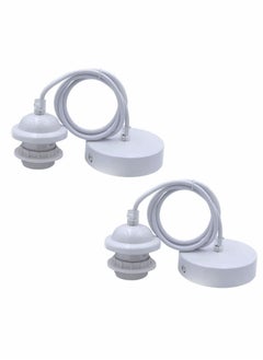 KASTWAVE E26/E27 Pendant Light Fitting, 2 Pack Vintage Pendant Light Fitting, Retro Industrial Style E26/E27 Lamp Holder, Fitting Kit for DIY Suspension Chandeliers Modern Hanging Lampe  - Image 1