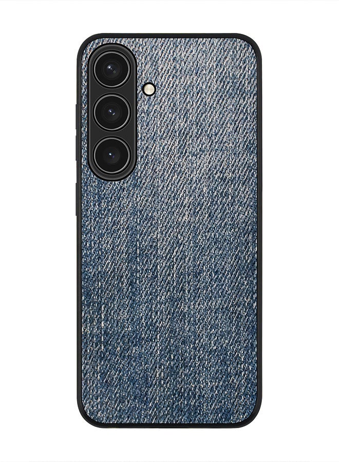 Stylizedd For Samsung Galaxy S25 5G Case,Slim fit Camera Protection, Shockproof Thin Phone cover  - Dark Denim Print - Image 1