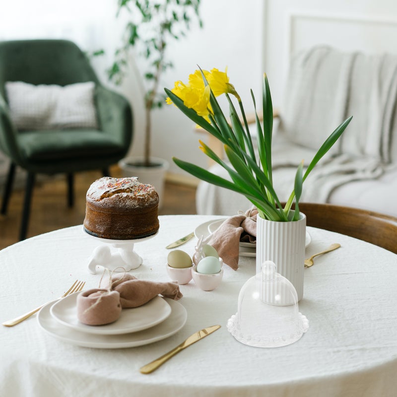 Mini Cake Stand with Dome Lid Clear Small Cake Glass Display Stand Small Cake Display Stand - Image 4