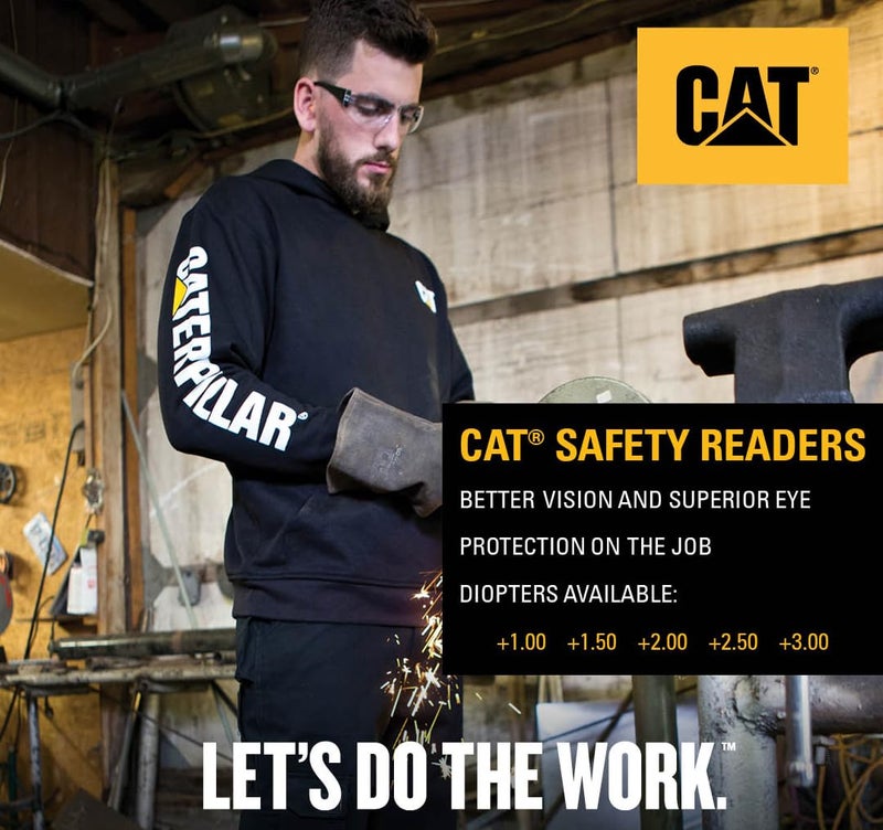 CAT TRACK Safety Glasses with Bifocal Readers, Clear Lens, Anti-Fog, +3.0 Diopters - Image 4