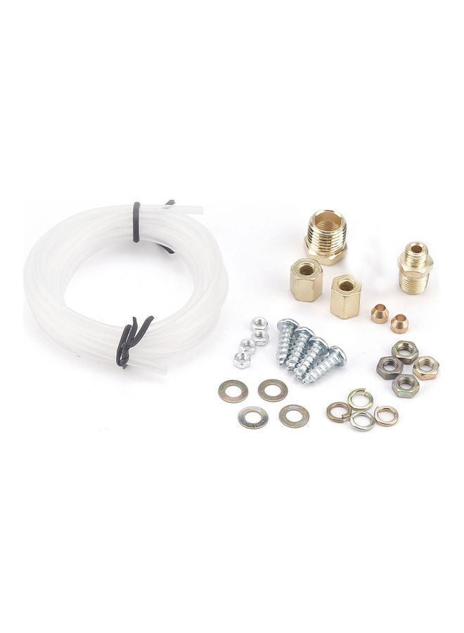 NIBEMINENT Universal Car Chrome Volt Water Temp Oil Gauge Pressure Kit - Image 2