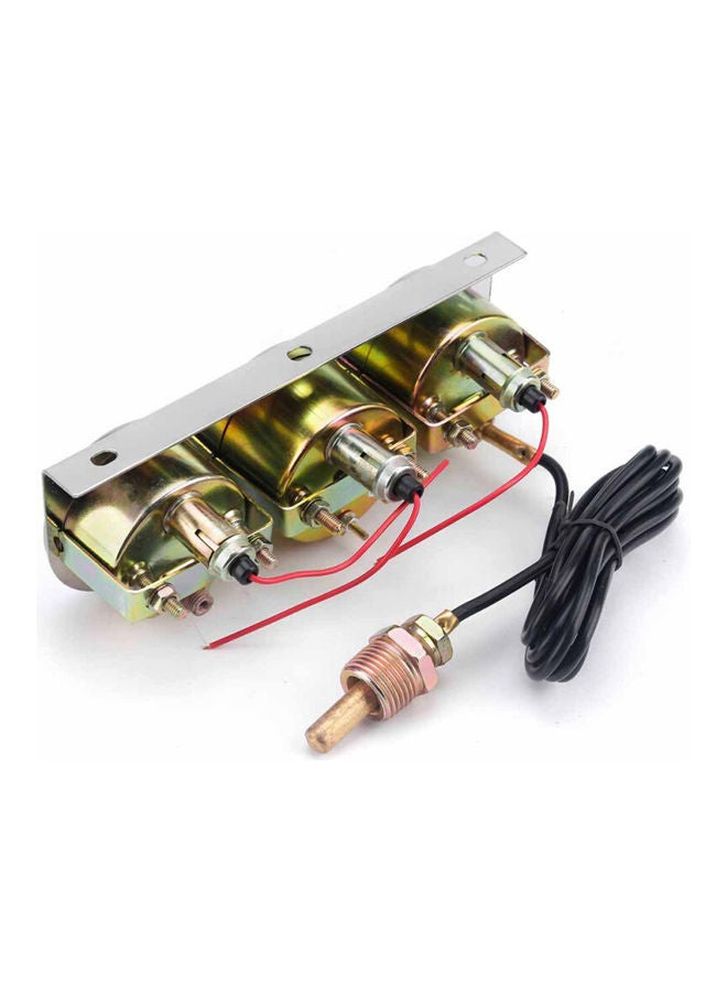 NIBEMINENT Universal Car Chrome Volt Water Temp Oil Gauge Pressure Kit - Image 4