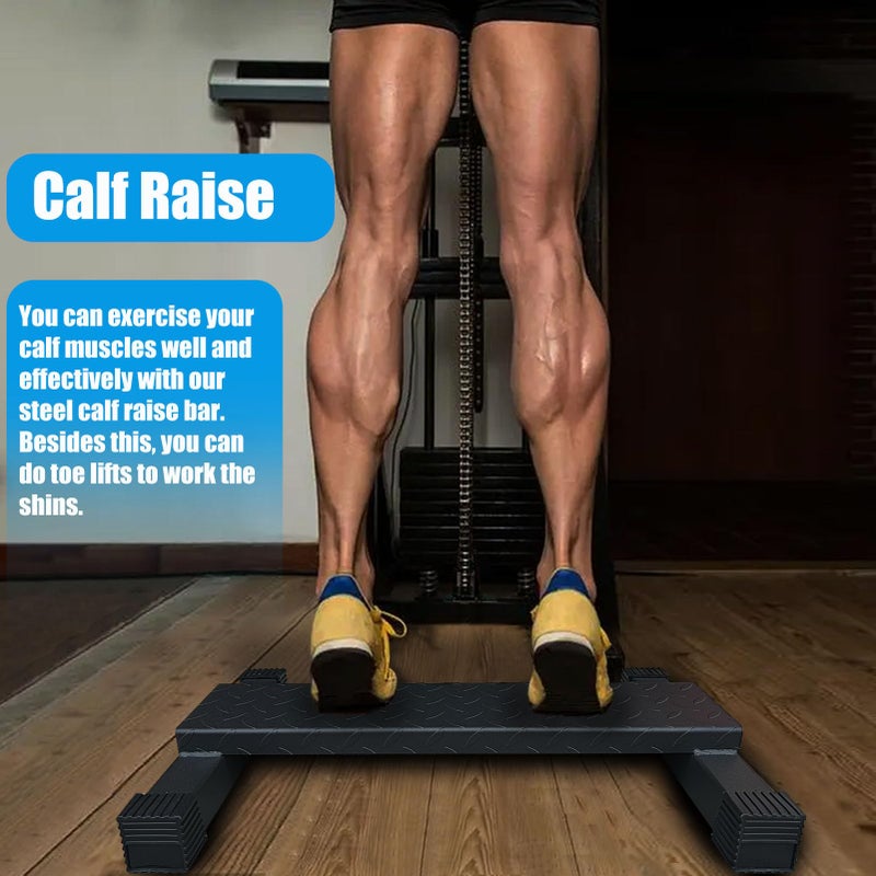 BLUSLM Steel Calf Raise Bar, Standing Machine for Stretching, Squat, Foot Stretch, Anti-Slip Solid Block (Calf Raise BAR 1) - Image 4