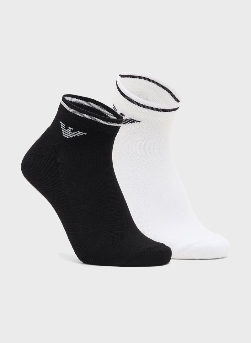EMPORIO ARMANI 2 Pack Sneaker Socks  - Image 1