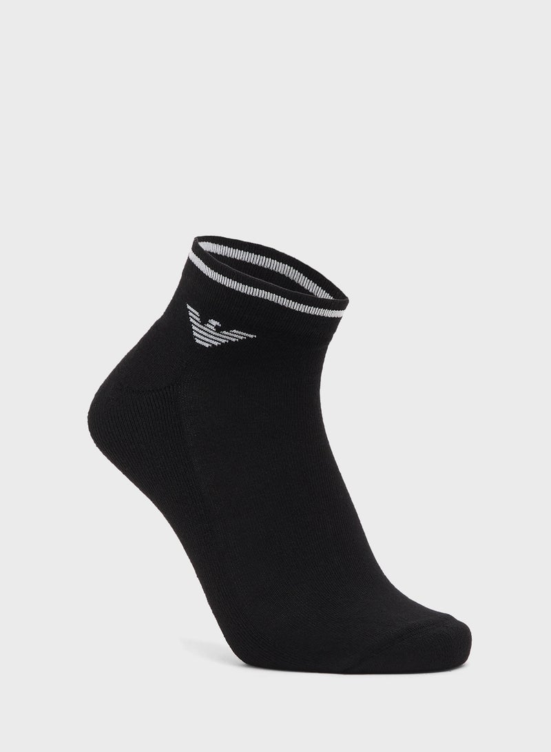 EMPORIO ARMANI 2 Pack Sneaker Socks  - Image 2