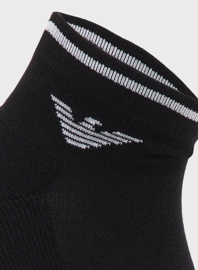 EMPORIO ARMANI 2 Pack Sneaker Socks  - Image 4