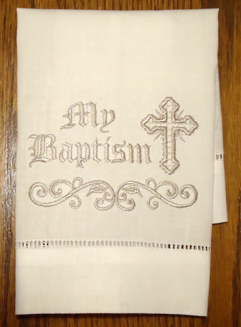 Integrity Designs Baby Baptism Cloth with Silver"My Baptism" - Image 4