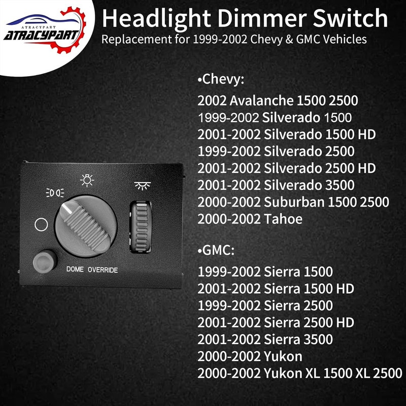 ATRACYPART Headlight Switch for Chevy & GMC - Image 3