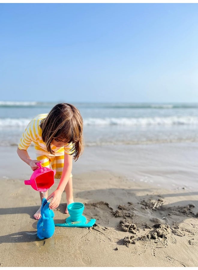 Scrunch Scoops Sand Play Tool - Cheeky Puffer Fish in Flamingo Pink - Image 3