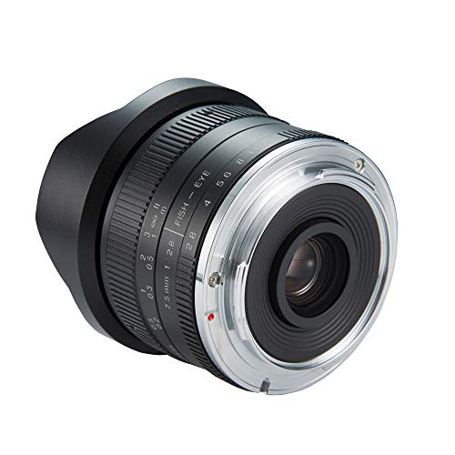 7artisans عدسة 7artisans 7.5mm F2.8 واسعة الزاوية بتقنية فيشاي ثابتة لكاميرات كانون المدمجة بدون مرآة EF-M Mount M1 M2 M3 M5 M6 M10 - أسود - Image 3