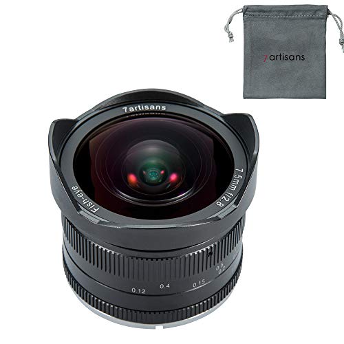 7artisans عدسة 7artisans 7.5mm F2.8 واسعة الزاوية بتقنية فيشاي ثابتة لكاميرات كانون المدمجة بدون مرآة EF-M Mount M1 M2 M3 M5 M6 M10 - أسود - Image 1