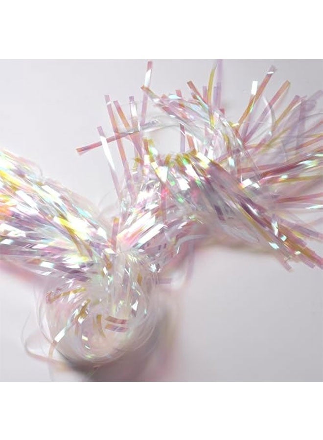 Party Decorations Iridescent Foil Fringe Backdrops - 2 Pack 3.28 x 6.56 ft Holographic Tinsel Photo Booths Pros Streamer Curtains for Easter Girl Birthdays Engagement Unicorn Parties - Clear - Image 5