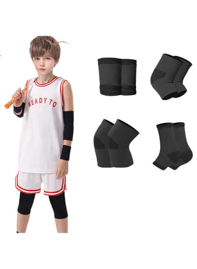 Chidong Children'S Knee, Elbow, Ankle, And Wrist Protection Set Knitted Sports Knee Pads Anti-Collision Kneeling Knee Pads 8-Pack M Size - Image 1