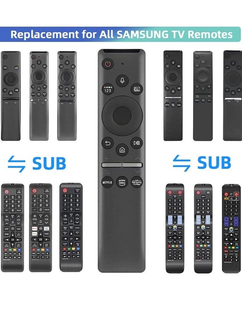 Universal Voice Remote Control for Samsung TV Remote All Samsung LED QLED UHD SUHD HDR LCD HDTV 4K 3D Curved Smart TVs, with Shortcut Buttons for Netflix, Prime Video, - Image 3