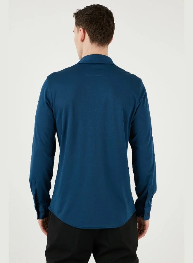 Buratti  Buratti Cotton Regular Fit Plain Collar Shirt Men's SHIRT CF25S119628 for Men | Best Price UAE