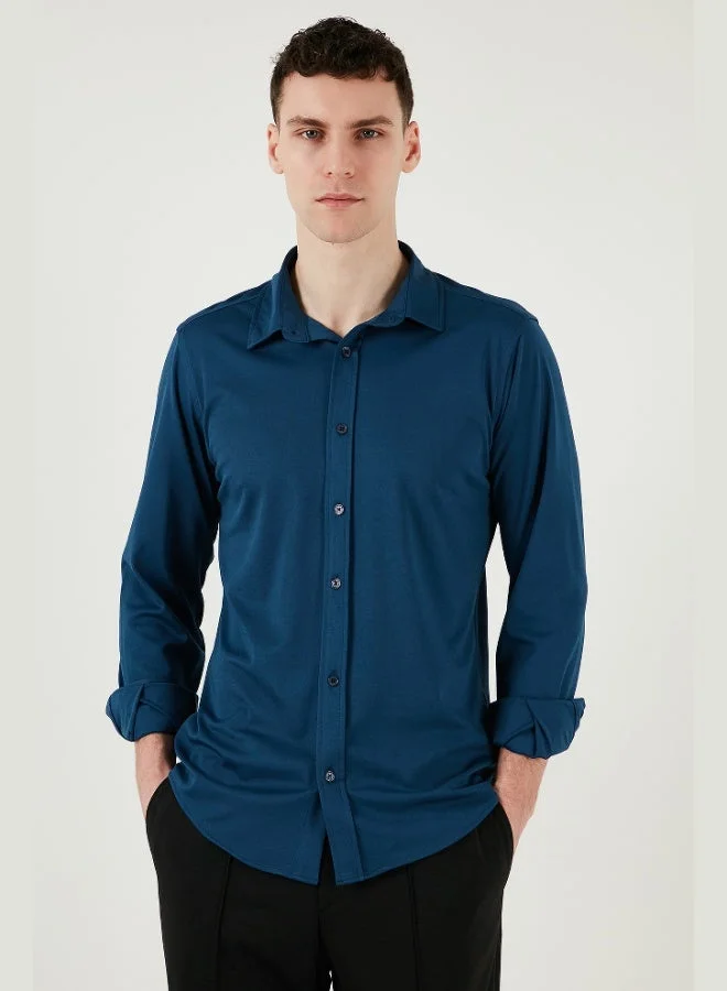 Buratti  Buratti Cotton Regular Fit Plain Collar Shirt Men's SHIRT CF25S119628 for Men | Best Price UAE